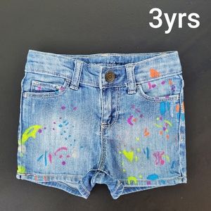 3yrs Gap Girls Graffiti Denim Shorts